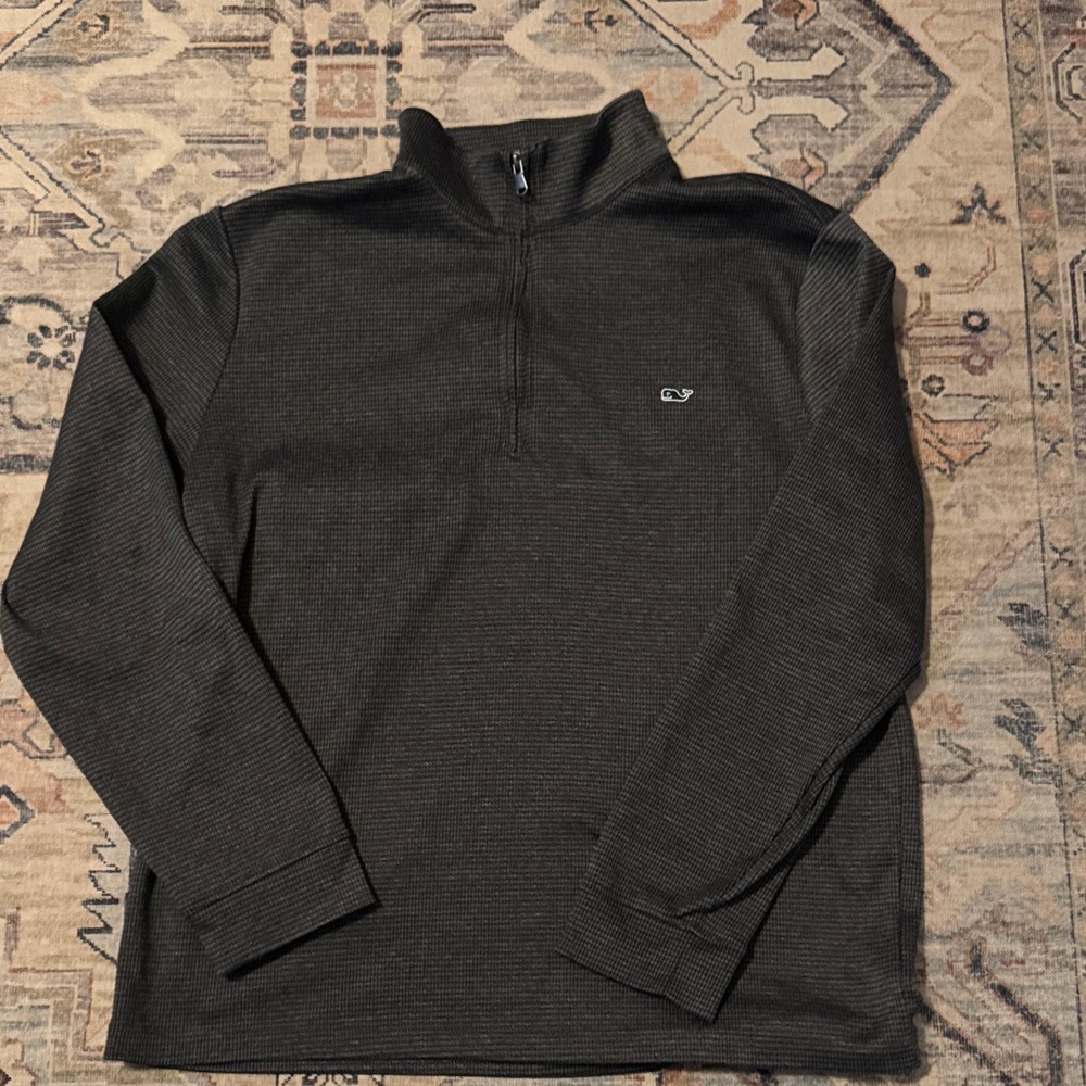 Vineyard Vines Charcoal Quarter-Zip Pullover